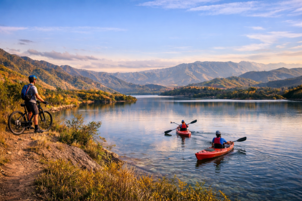 Sunset en Kayak en Lago Los Molinos